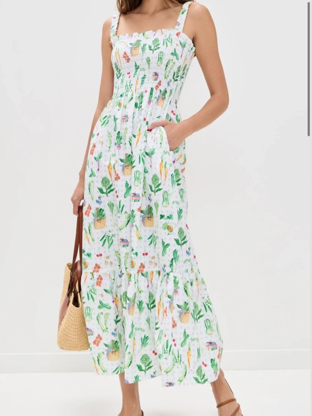 Hill House The Anjuli Nap Dress in Farmer’s Market Multi - Picture 3 of 10
